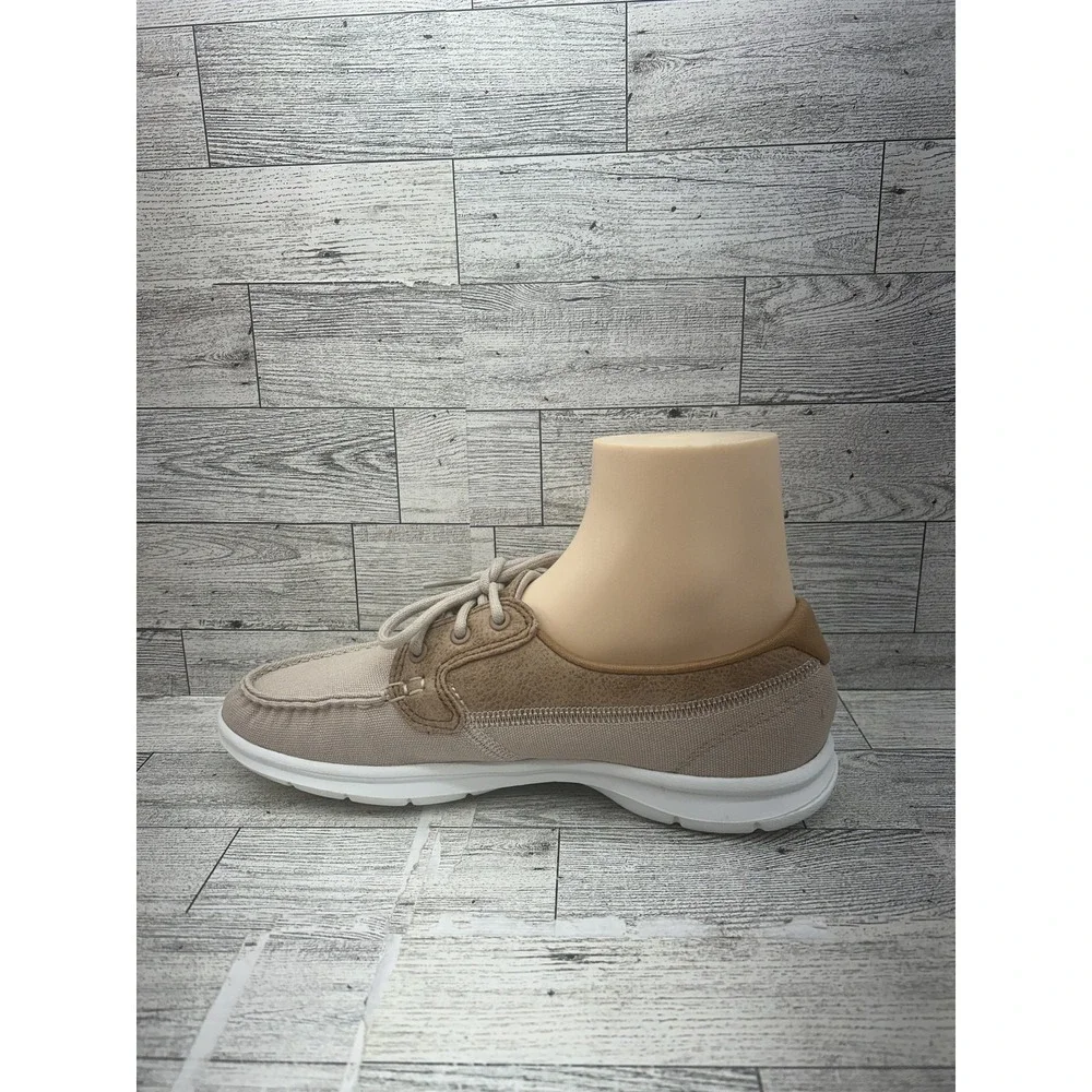 Skechers Go Walk Shoes Womens Size 7.5 Canvas Boat‎ Deck Comfort 14416